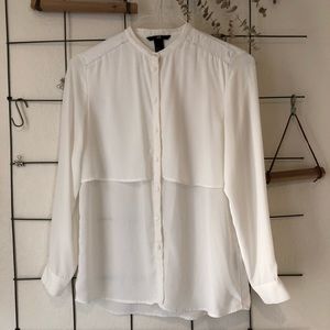Flowy Long Sleeve White Top